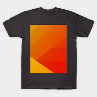 Orange Geometric Triangles Gradient T-Shirt